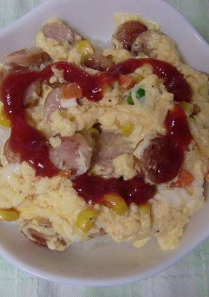 朝食に！トロトロオムレツ丼-レシピのメイン写真