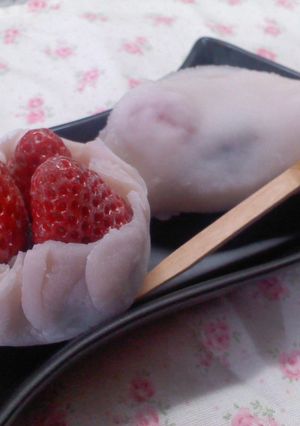 簡単♪　いちごのお餅-レシピのメイン写真