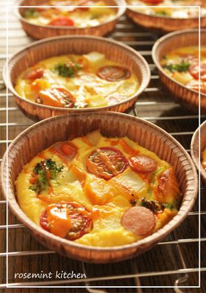 お花見弁当や朝食に♪スペイン風オムレツ-レシピのメイン写真