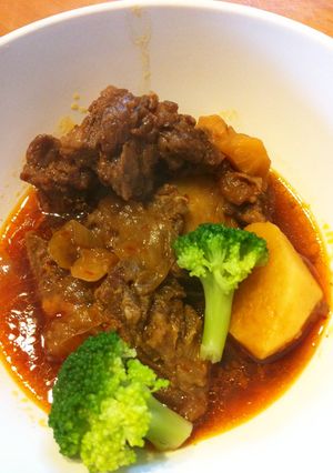 特売の味付けカルビを煮る。-レシピのメイン写真