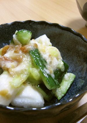 簡単♪長芋ときゅうりのたたき梅和え-レシピのメイン写真