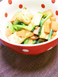 焼きお揚げと小松菜のさっと煮-レシピのメイン写真