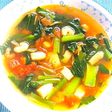 冷凍シーフードの中華スープ