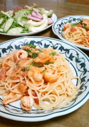 海老のトマトクリームパスタ-レシピのメイン写真