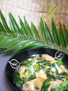 *のらぼう菜と高野豆腐の親子煮*-レシピのメイン写真