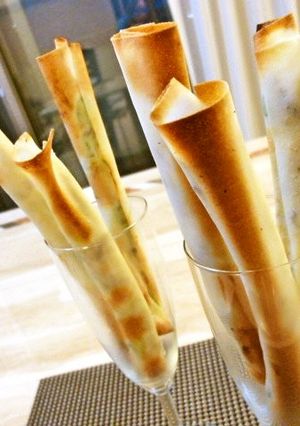 ｸﾘﾁとｽﾅｯﾌﾟｴﾝﾄﾞｳの焼き春巻き-レシピのメイン写真