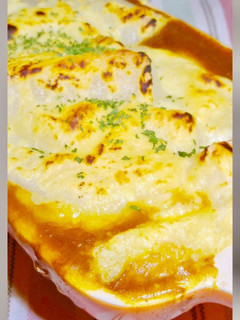 レトルトカレーと餅でもちチーズ焼きカレー-レシピのメイン写真