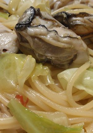 キャベツと牡蠣のパスタ-レシピのメイン写真
