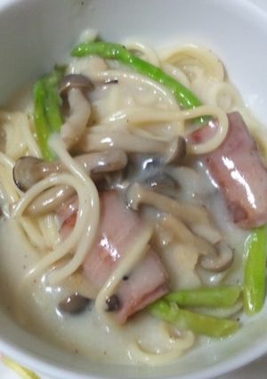 お腹いっぱい☆クリームスープスパゲッティ-レシピのメイン写真