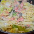 サーモンのクリームパスタ
