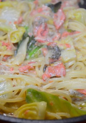 サーモンのクリームパスタ-レシピのメイン写真