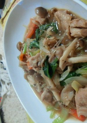 チンゲン菜と鶏肉のオイスターソースうま煮-レシピのメイン写真