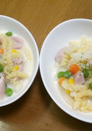 ごちそうスープパスタ～クリーム味①～-レシピのメイン写真