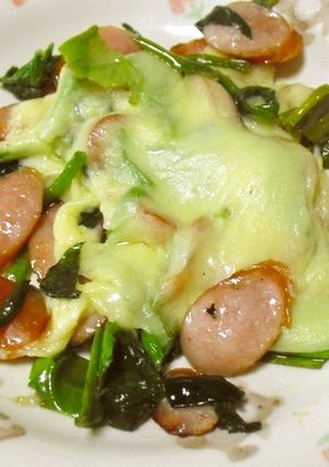 ほうれん草とウィンナーのチーズ焼き-レシピのメイン写真