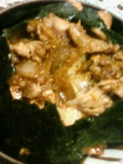 豚肉と玉葱の生姜炒め海苔丼-レシピのメイン写真