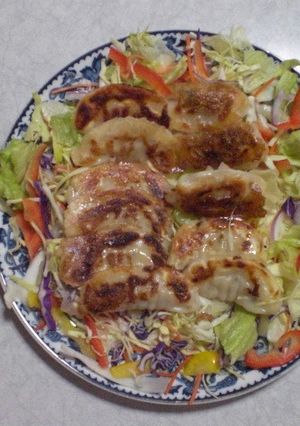 一皿でサラダ&メイン料理!ザ・餃子サラダ-レシピのメイン写真