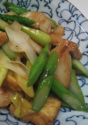 帆立･アスパラ･厚揚げの塩バター炒め-レシピのメイン写真