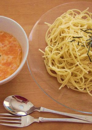 明太子ツナのミルクチーズつけ麺パスタ☆-レシピのメイン写真