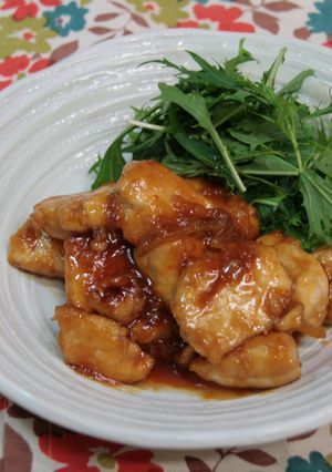 鶏胸肉の甘辛柚子茶炒め-レシピのメイン写真