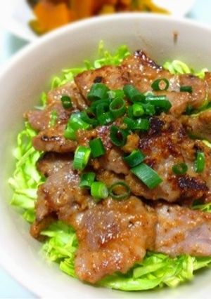 塩麹で豚丼 春キャベツと。-レシピのメイン写真