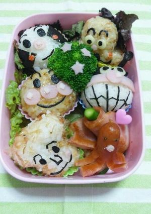 アンパンマン 仲良しキャラ弁-レシピのメイン写真