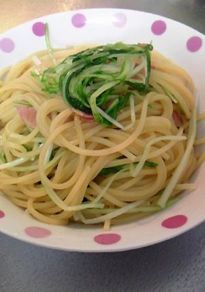 お手軽！ベーコンと水菜の和風パスタ♪-レシピのメイン写真