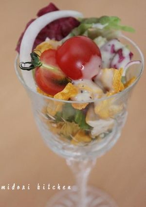 簡単♪パフェ風シーザーサラダ-レシピのメイン写真