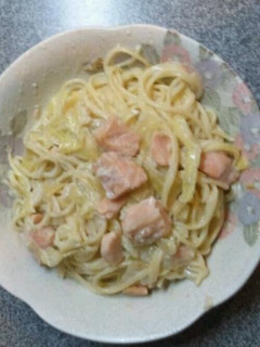 鮭とキャベツのクリームパスタ-レシピのメイン写真