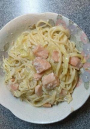 鮭とキャベツのクリームパスタ-レシピのメイン写真