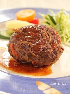 きんぴらごぼうハンバーグ-レシピのメイン写真