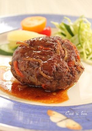 きんぴらごぼうハンバーグ-レシピのメイン写真