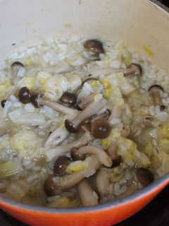 白菜としめじのお粥-レシピのメイン写真