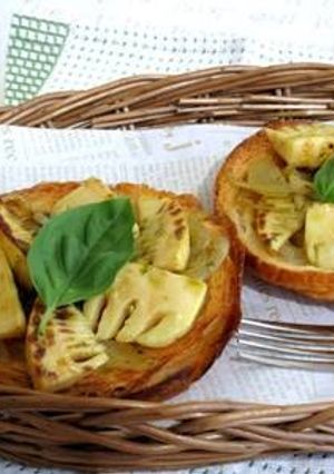 グリルたけのこのバジルピザ-レシピのメイン写真
