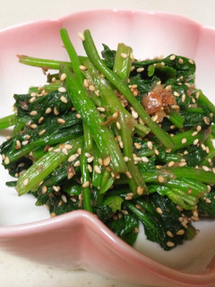 ほうれん草のおかかと胡麻のまぶし和え-レシピのメイン写真