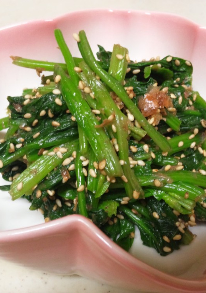 ほうれん草のおかかと胡麻のまぶし和え-レシピのメイン写真