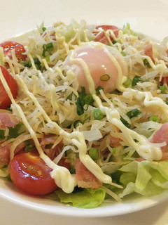 ◆半熟卵とベーコンの野菜サラダ◆-レシピのメイン写真