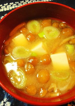 *なめことお豆腐のお味噌汁*-レシピのメイン写真