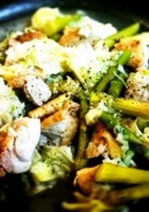ホエー塩だれでチキンと春野菜蒸し-レシピのメイン写真