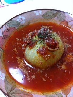 まるごと新タマネギのトマトスープ-レシピのメイン写真