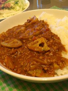 15分で完成!蓮根と挽き肉のトマトカレー-レシピのメイン写真