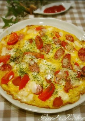 ☆パリッとソーセージのオープンオムレツ☆-レシピのメイン写真