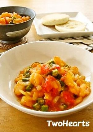 ✿海老とオクラトマトnoチリ風✿-レシピのメイン写真