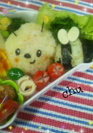 キャラ弁*簡単♪みつばちのお弁当-レシピのメイン写真