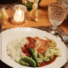 รูปของ グリル春野菜のトマトカレー