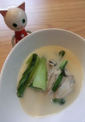 ヘルシー 牡蠣×青梗菜 の豆乳シチュー-レシピのメイン写真