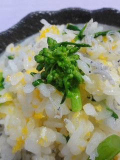 菜の花&ちりめんじゃこのさっぱりご飯♪-レシピのメイン写真