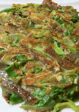肉入りきんぴらごぼう→ねぎ焼きにリメイク-レシピのメイン写真
