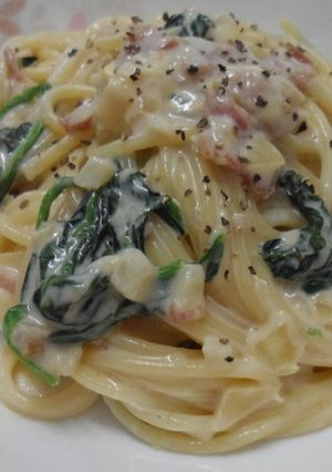 卵＆生クリームなしのカルボナーラ風パスタ-レシピのメイン写真