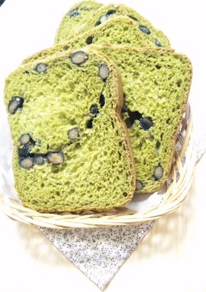 ＨＢ抹茶★黒豆ぱん-レシピのメイン写真