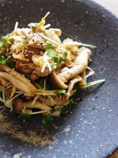 豚としめじ ザーサイの葱和え-レシピのメイン写真